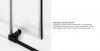NEW TRENDY Drzwi prysznicowe przesuwne SOFTI BLACK  100x200 samodomykające EXK-3950